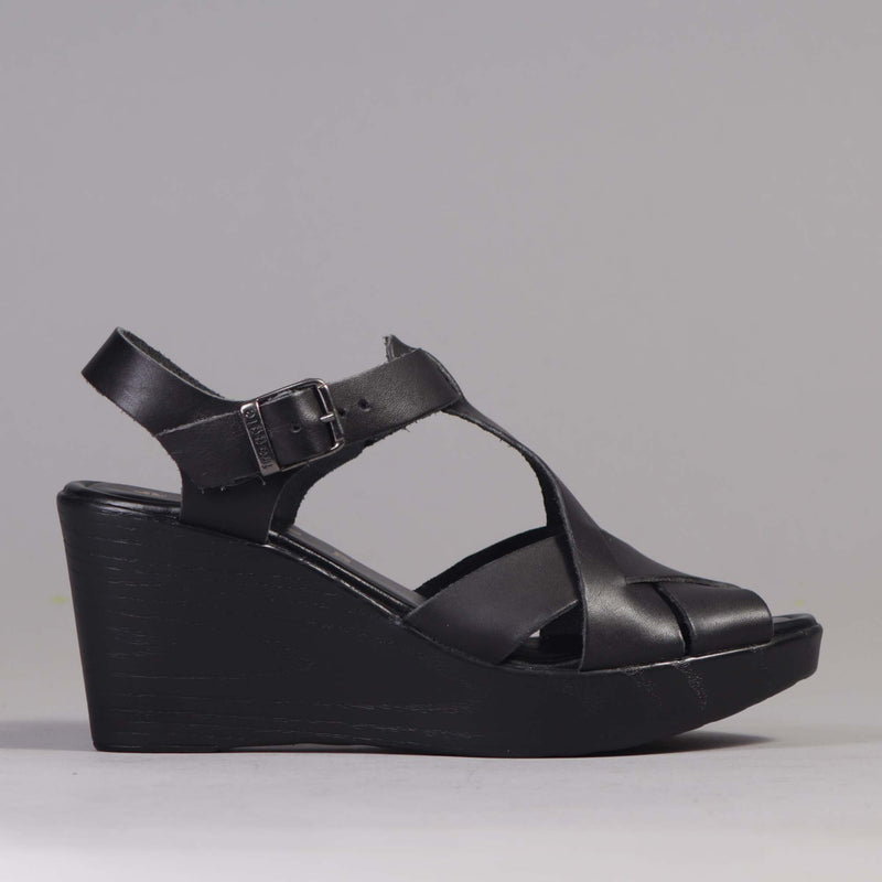 Slingback Sandal in Black - 12558
