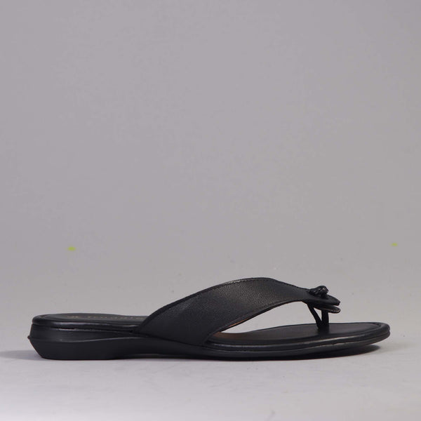 Thong Sandal in Black -12572
