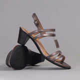 Mid Heel Slingback Sandal in Lead - 12574 - Froggie Shoes