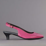 Slingback Kitten Heel in Hot Pink - 12576