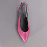 Slingback Kitten Heel in Hot Pink - 12576