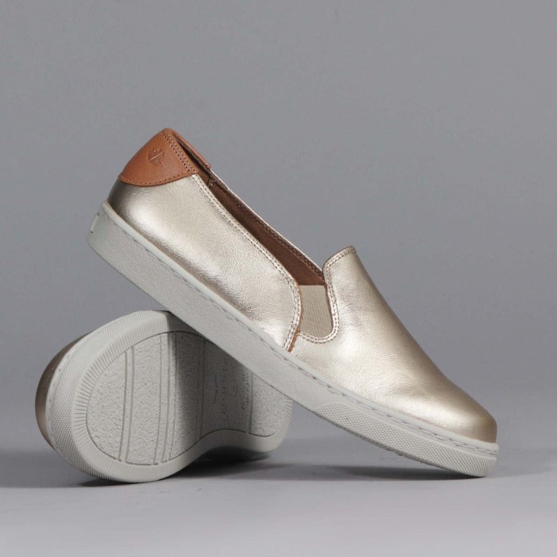 Froggie Slip-on Sneaker with Removable Footbed in Gold Multi 