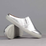 Slip-on sneakers with Removable Footbed in Silver - 12584