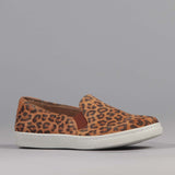 Froggie Sneaker with Removable Footbed in Tan Leopard
