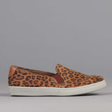 Froggie Sneaker with Removable Footbed in Tan Leopard