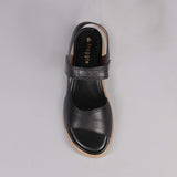 Slingback Wedge Sandal in Black - 12614 - Froggie Shoes
