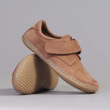 Boys Velcro Shoes with Removable Footbed in Tobacco - 12628