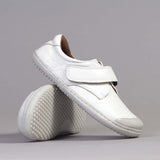 Boys Velcro Shoes with Removable Footbed in White - 12628