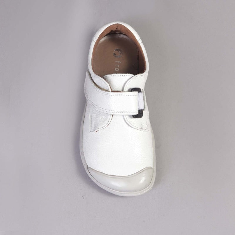Boys Velcro Shoes with Removable Footbed in White - 12628