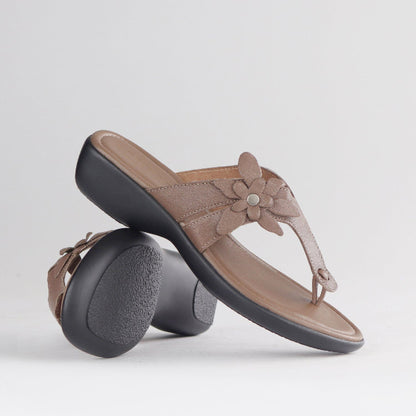 Froggie Shoes Shoes T-bar with flow Sandal in Stone - 12930