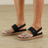 Double-band Slingback Sandal in Black - 12391 Froggie Shoes