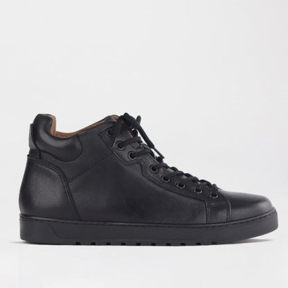 Men's High-top Sneaker with Removable Footbed in Black Froggie