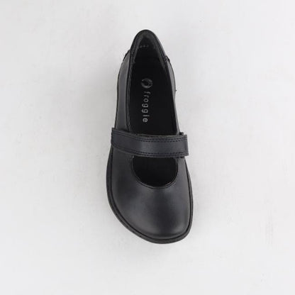 Froggie Shoes Shoes Girls Low-Bar School Shoe in Black Sizes 28-35 - 6609