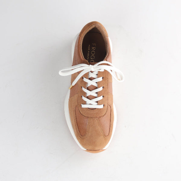 Froggie Shoes Wone Lace-up Sneaker in Tan Multi -12688 - top 