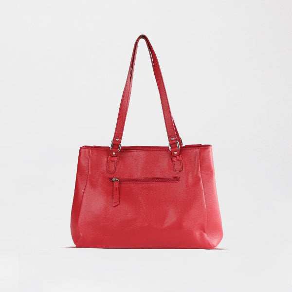 Froggie Shoes Shoes non / Red / 202-958 Bella Bianca Leather Handbag in Red - back