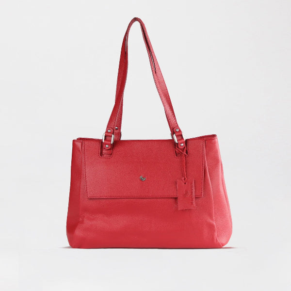 Froggie Women-s non / Red / 202-958 Bella Bianca Leather Handbag in Red - front