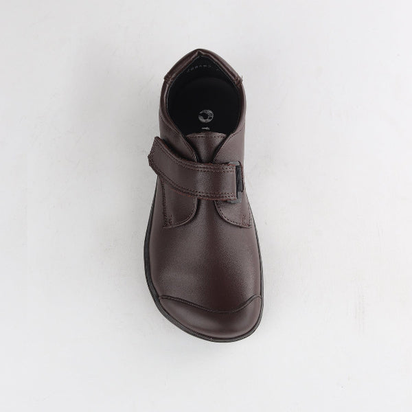 Froggie Shoes Shoes Boys Velcro School Shoe in Brown Sizes 34-38 - 7814
