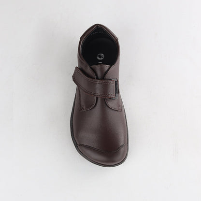 Froggie Shoes Shoes Boys Velcro School Shoe in Brown Sizes 34-38 - 7814