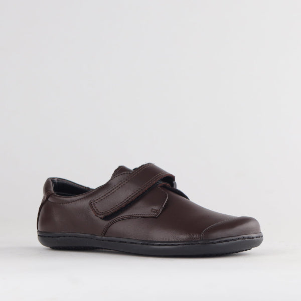 Froggie Shoes Shoes Boys Velcro School Shoe in Brown Sizes 34-38 - 7814