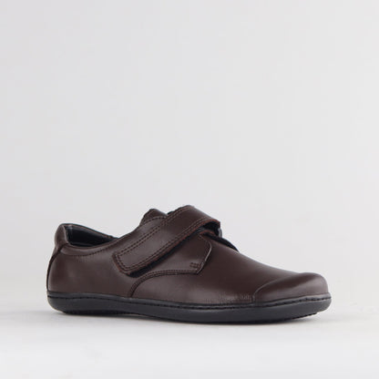 Froggie Shoes Shoes Boys Velcro School Shoe in Brown Sizes 34-38 - 7814