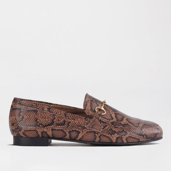 Froggie Shoes Shoes 3 / Saddle / 12451 Loafer with Gold Trim in Saddle - 12451