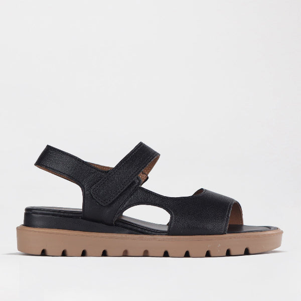 Factory Shop Shoes 3 / Black / 12614 Slingback Wedge Sandal in Black - 12614