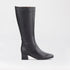 Froggie Shoes Shoes 3 / Black / 12608 Knee High Block Heel Boot in Black - 12608