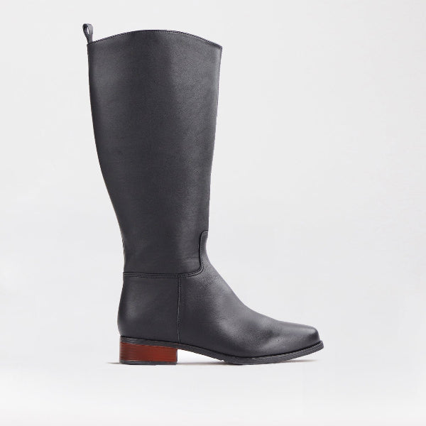 Froggie Shoes Shoes 3 / Black / 12610 Knee High Flat Boot in Black - 12610