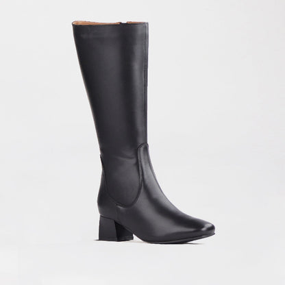 Froggie Shoes Shoes Knee High Block Heel Boot in Black - 12608