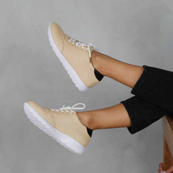 Froggie Shoes Shoes Lace-up Sneaker in Cream Multi - 12594