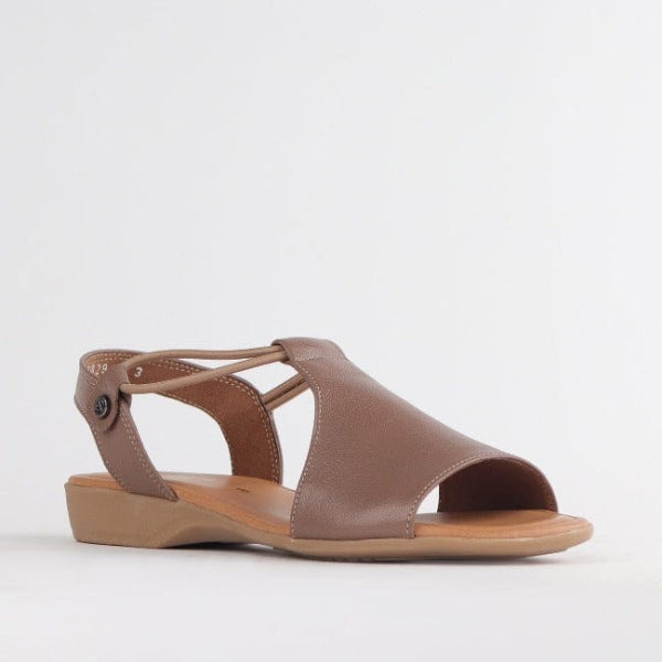 Froggie Shoes Shoes Wider Fit Sandal in Stone - 12140