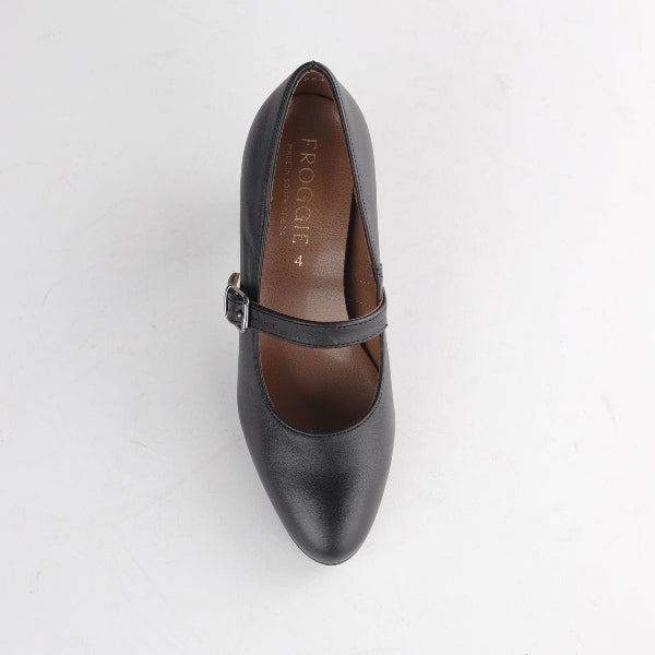 Factory Shop Shoes Mary Jane Court Shoe Black- 12733