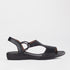 Froggie Shoes Shoes 3 / Black / 12104 Slingback T-Bar Flat Sandal in Black - 12104