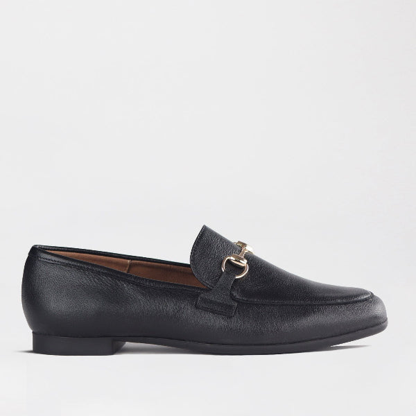 Froggie Shoes Shoes 3 / Black / 12976 Closed Loafer with gold trim in Black - 12976