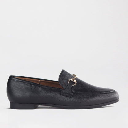 Froggie Shoes Shoes 3 / Black / 12976 Closed Loafer with gold trim in Black - 12976
