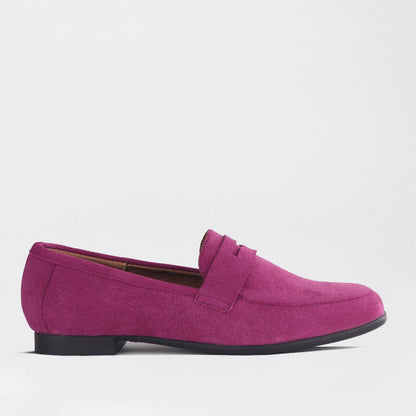 Froggie Shoes Shoes 3 / Mauve / 13029 Closed Loafer Suede in Mauve - 13029