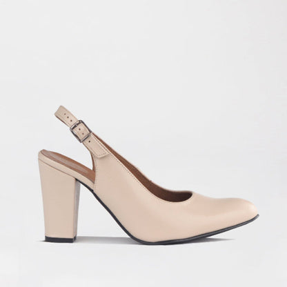 Froggie Shoes Shoes 4 / Ivory / 12790 Block Heel Slingback in Ivory - 12790