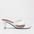 Froggie Shoes Shoes 4 / White / 12969 Braided Mule Heeled Sandals in White -12969