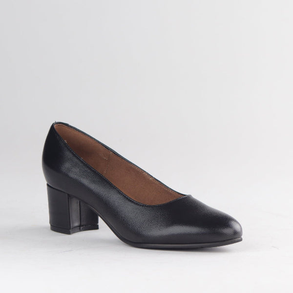 Froggie Shoes Shoes Block Heel Court Shoe in Black - 12985