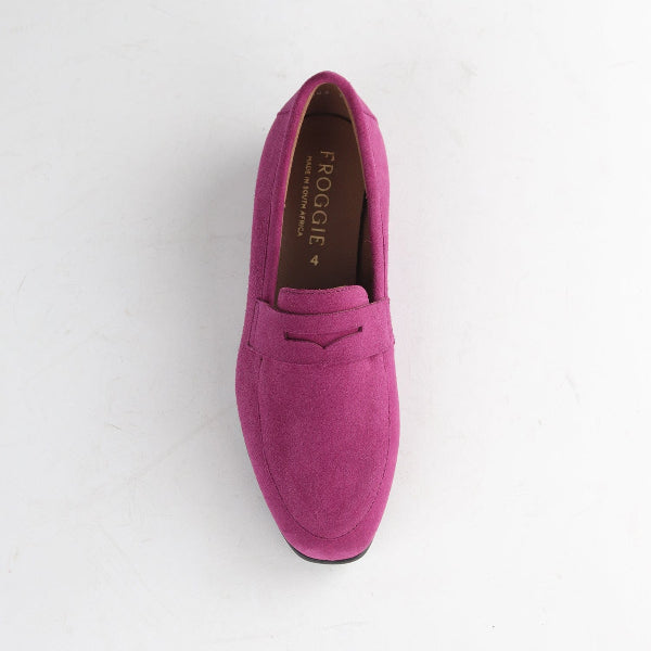 Froggie Mauve Suede Loafers – Non-Slip Comfort – Froggie Shoes