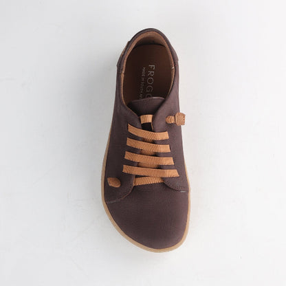 Froggie Shoes Shoes Elasticated lace Barefoot Shoe with Removable Footbed in Brown Multi - 12828