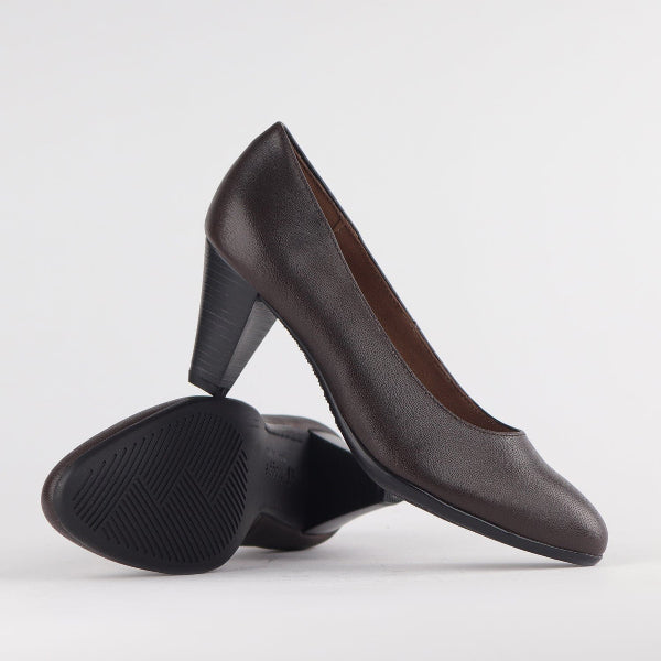 Froggie Shoes Shoes Mid Heel Court Shoe in Brown - 12045