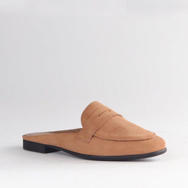 Froggie Women's Suede Penny Loafers – Open Back 12974 – Froggie Shoes