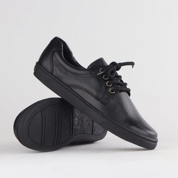 Froggie Shoes Shoes Boys Lace-up School Shoe in Black - 11422