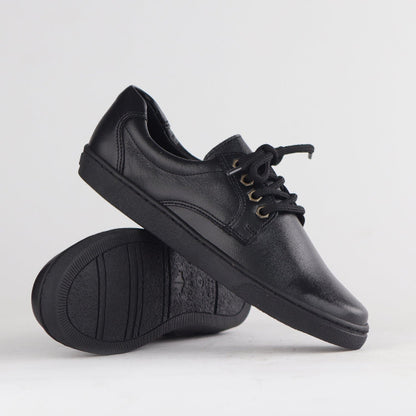 Froggie Shoes Shoes Boys Lace-up School Shoe in Black - 11422