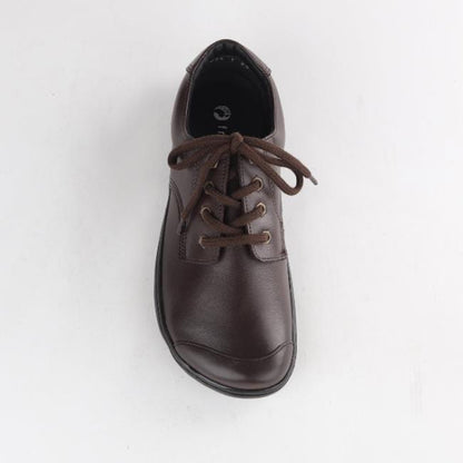 Froggie Shoes Shoes Boys Lace-up School Shoe in Brown Sizes 34-38 - 7824