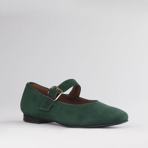 Froggie Shoes Shoes Mary Jane Suede Flat in Pine - 12959