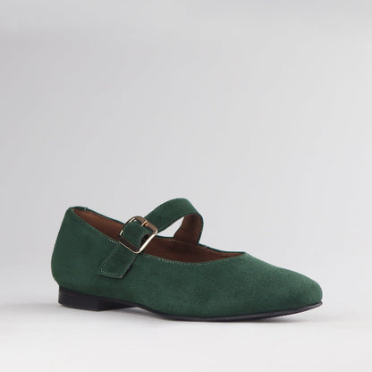 Froggie Shoes Shoes Mary Jane Suede Flat in Pine - 12959