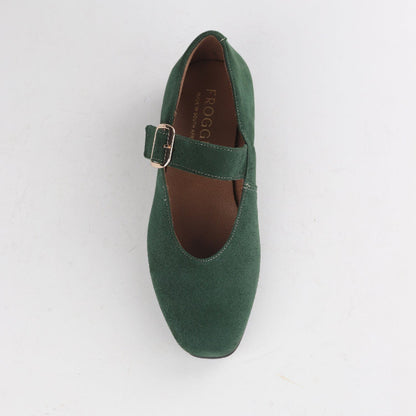 Froggie Shoes Shoes Mary Jane Suede Flat in Pine - 12959