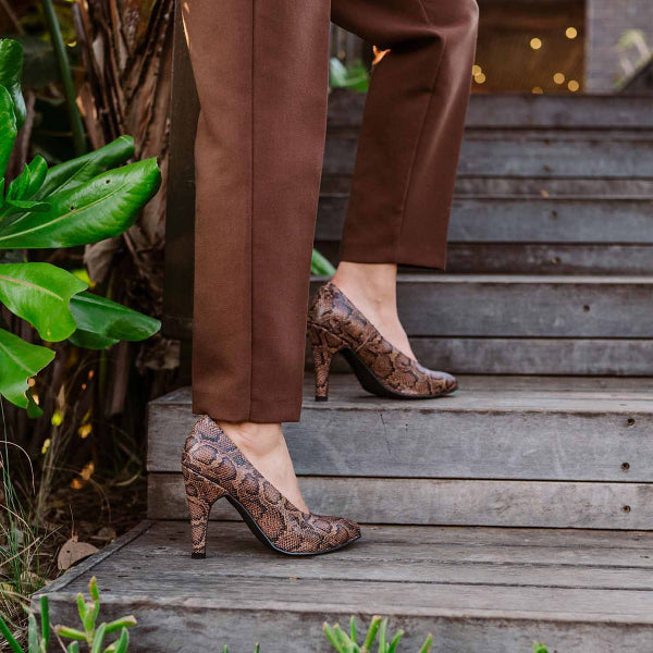 Froggie Shoes Shoes Stiletto Court Shoe in Python - 12825